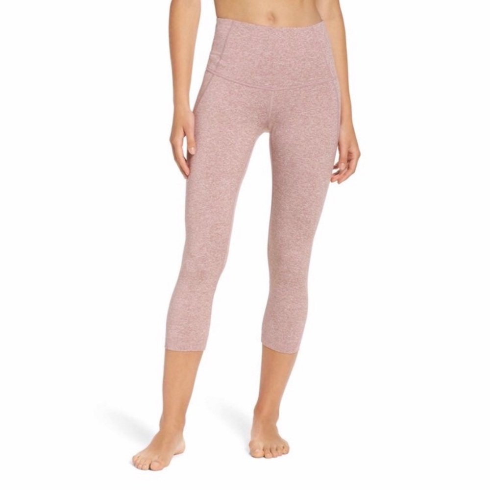 HTF Zella Hatha Leggings Pink Dusk Melange